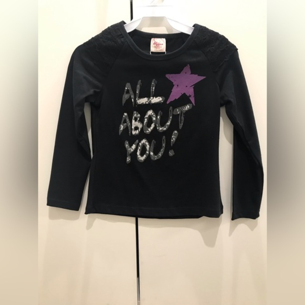 Big Girl Junior Long Sleeve Star Casual Cotton T-Shirt Tee Top Blouse